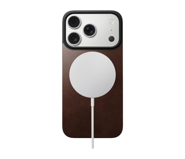 Nomad Magnetic Leather Back na iPhone 17 Pro MagSafe rustic brown - 1362285 - zdjęcie 4